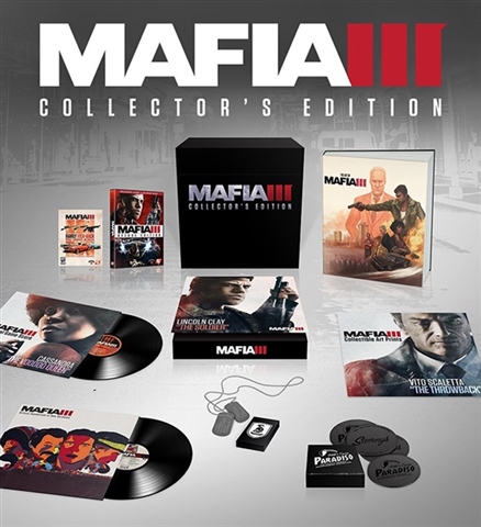 Mafia III Collector's Ed. w/Vinyls, Artbook, Dog Tags & Coasters